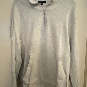 Banana Republic Light Gray Men's Zip Up Sweater